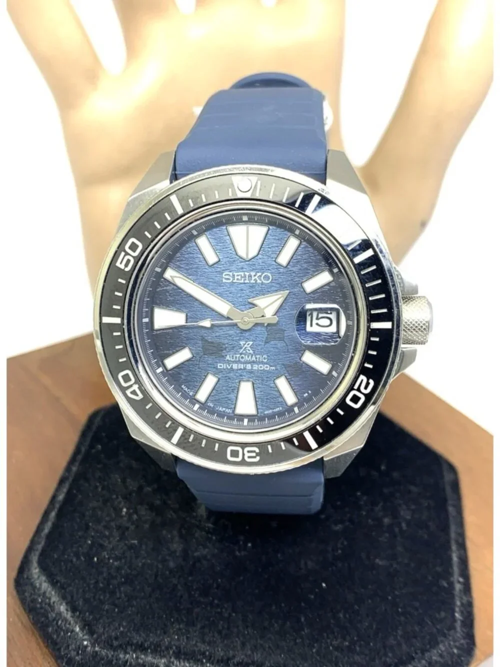 Seiko Prospex King Samurai Men's Watch SRPF79 Automatic Blue Dial Rubber 44mm